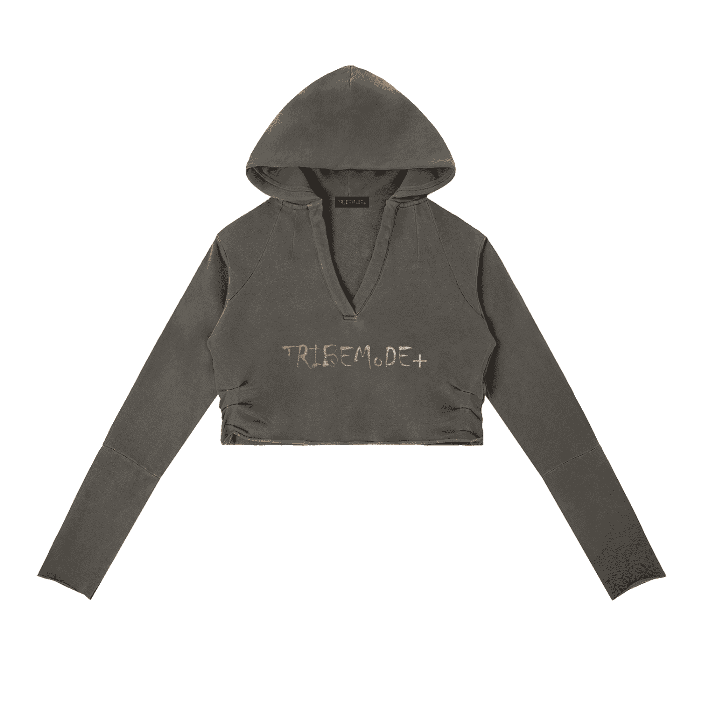 Vintage Washed Raw Edge Hoodie - Tribemodeplus