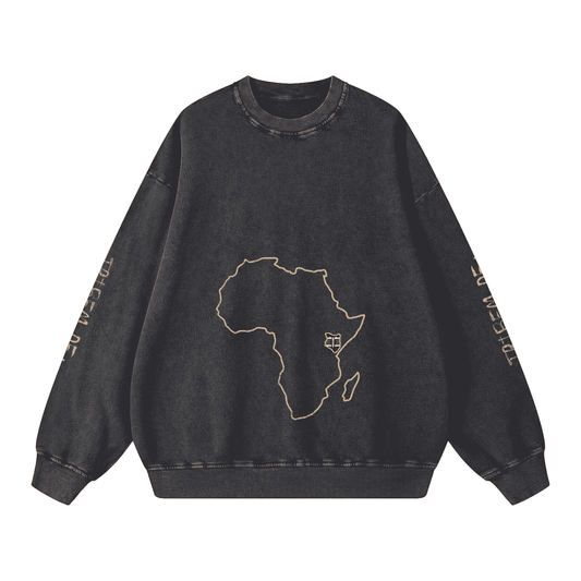 Snow Washed Oversized Sweatshirt - Tribemodeplus