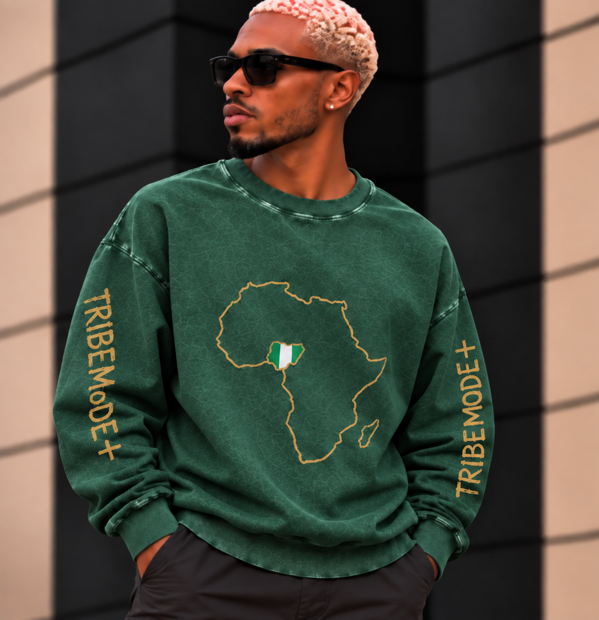 Nigeria Oversized Sweatshirt — Snow Washed
