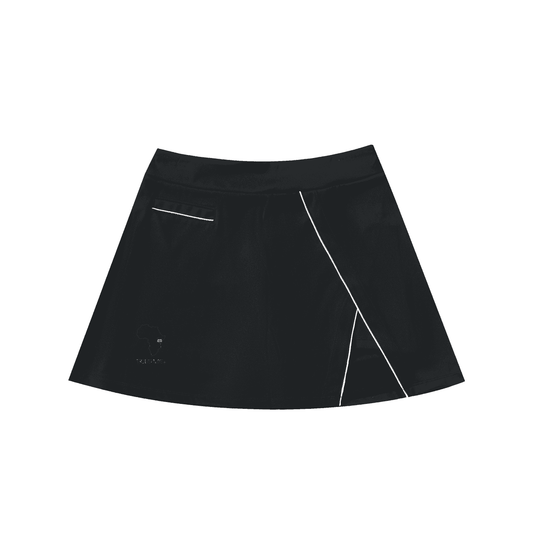 High-Waist Pocketed A-Line Skirt - Tribemodeplus