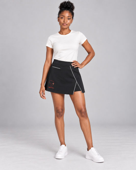Kenya A-Line Skirt — High-Waist Pocketed