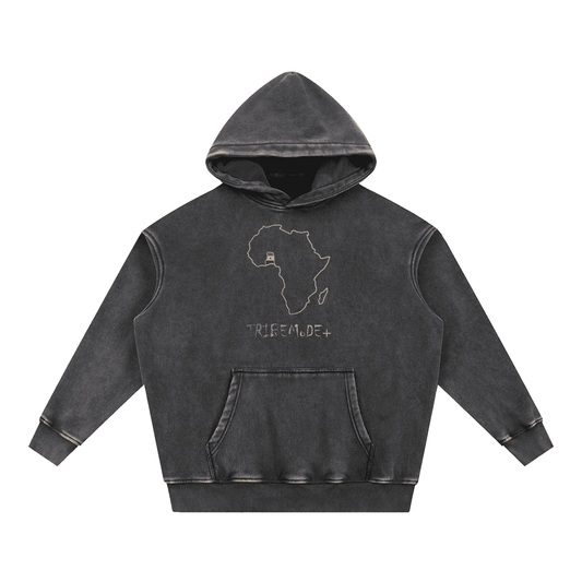 Snow Wash Fleece Oversize Hoodie - Tribemodeplus