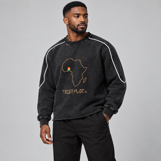 Ghana Hem Sweatshirt — Mineral Wash Piping