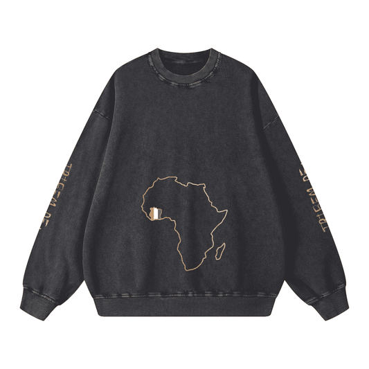 Snow Washed Oversized Sweatshirt - Tribemodeplus