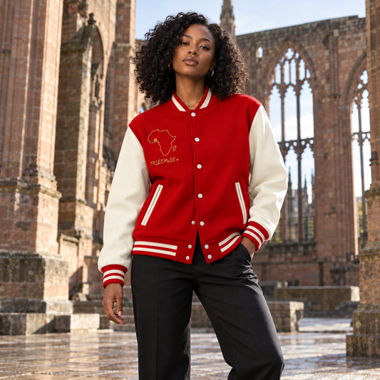 Ghana Varsity Jacket — Two-Tone Fleeced