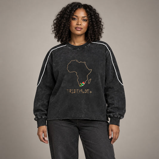 South Africa Hem Sweatshirt — Mineral Wash Piping