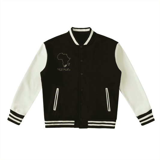 Two-Tone Fleeced Varsity Jacket - Tribemodeplus