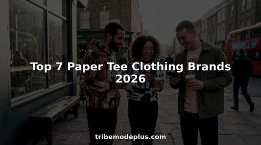 Young adults wearing streetwear Paper Tees urban