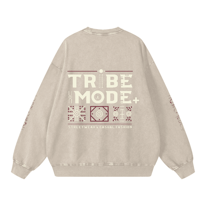 Snow Washed Oversized Sweatshirt - Tribemodeplus