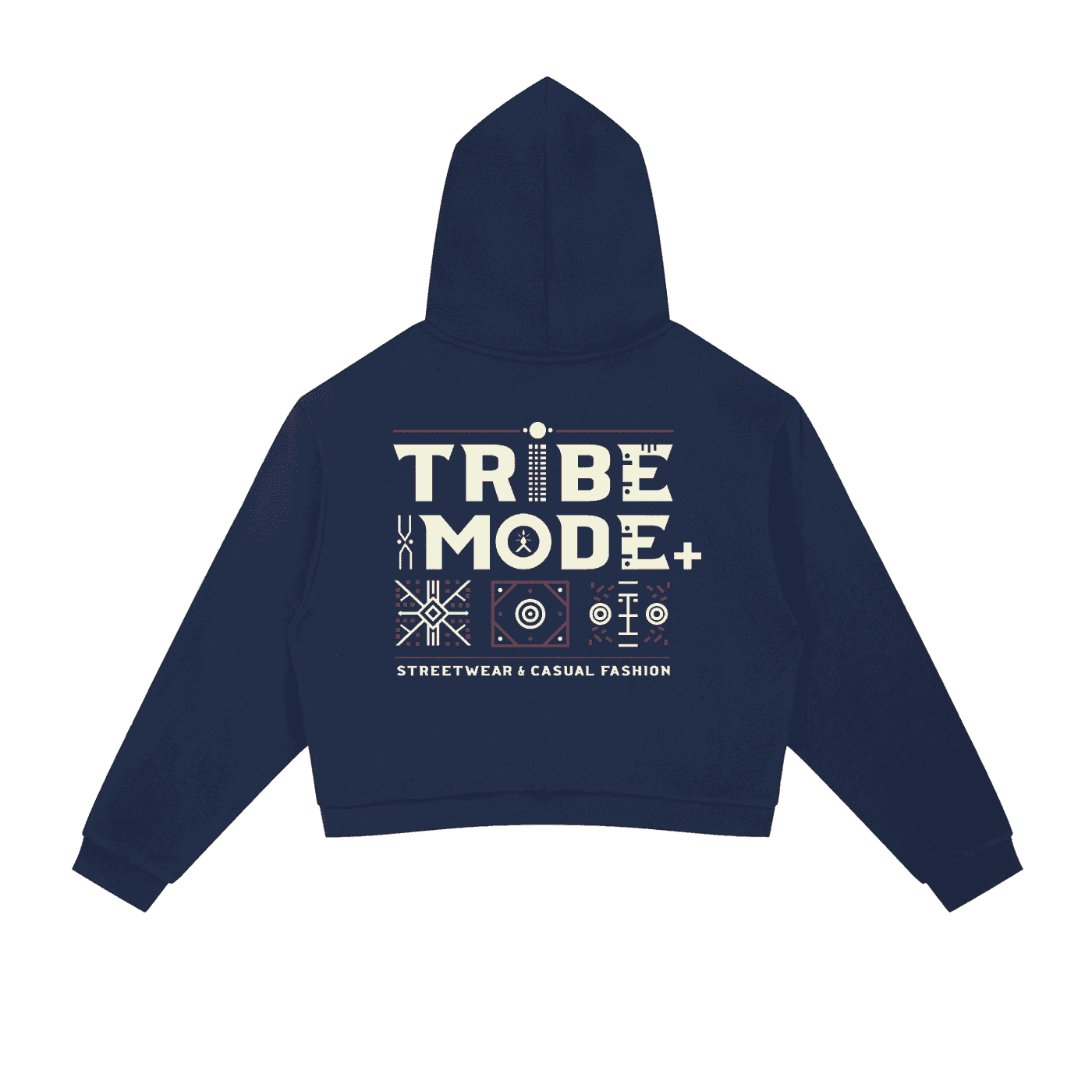 Contrast Side Stripe Cropped Hoodie - Tribemodeplus