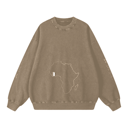 Snow Washed Oversized Sweatshirt - Tribemodeplus
