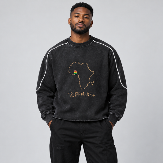 Ghana Hem Sweatshirt — Mineral Wash Piping