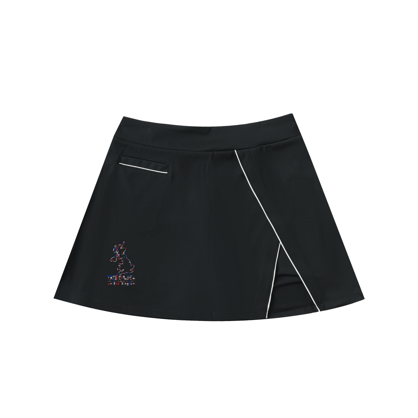 High-Waist Pocketed A-Line Skirt