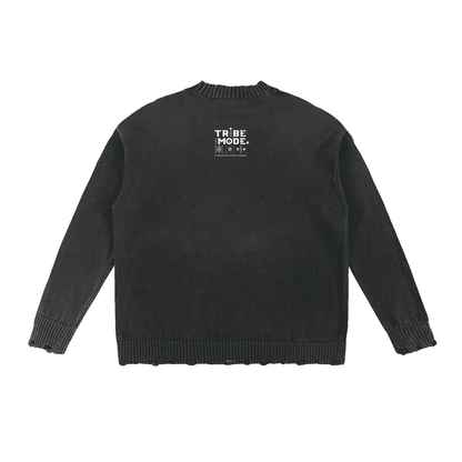 Vintage Washed Hand-Frayed Sweater - Tribemodeplus