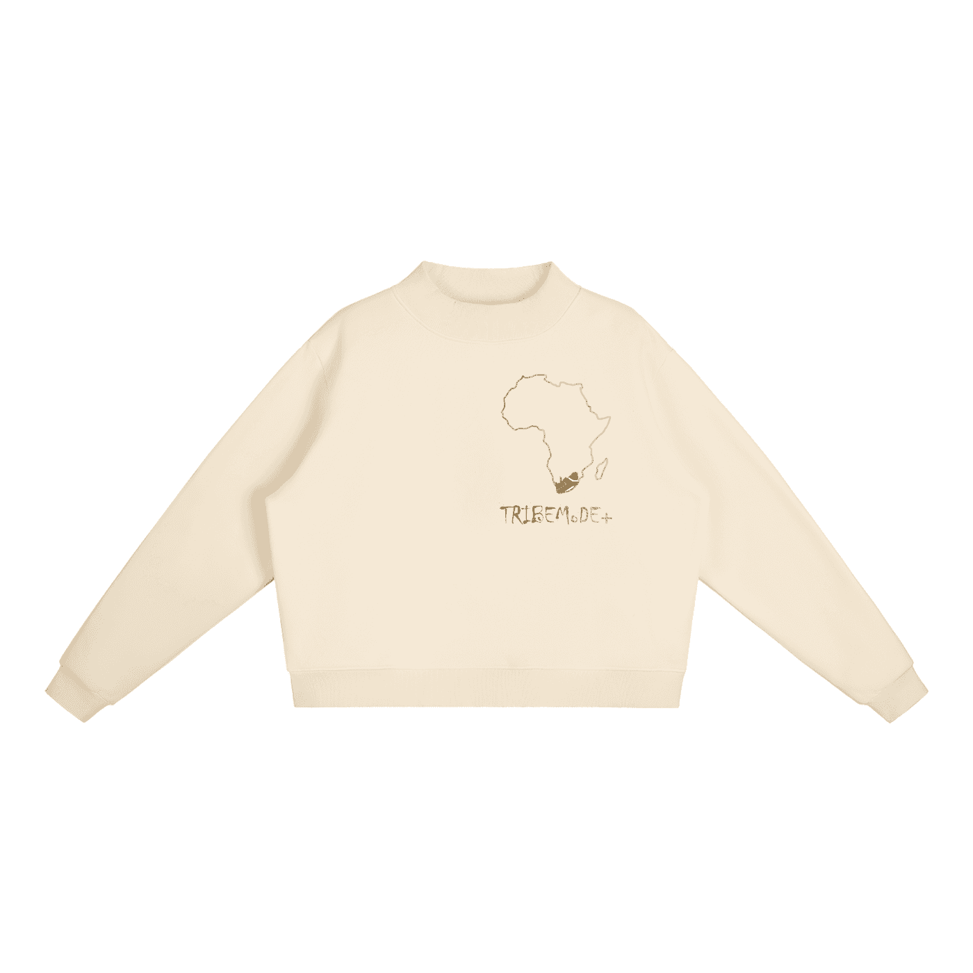 Essential Fleece Mock-Neck Crew Sweatshirt - Tribemodeplus