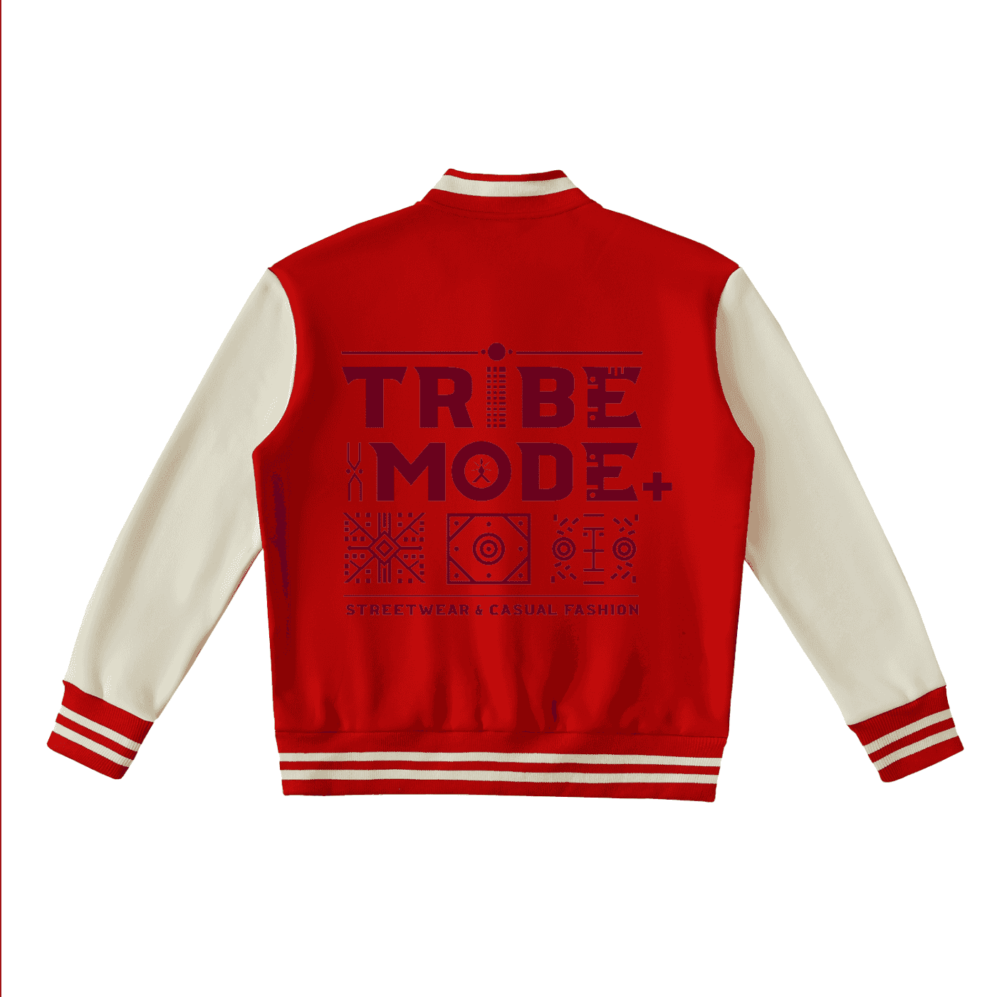 Two-Tone Fleeced Varsity Jacket - Tribemodeplus