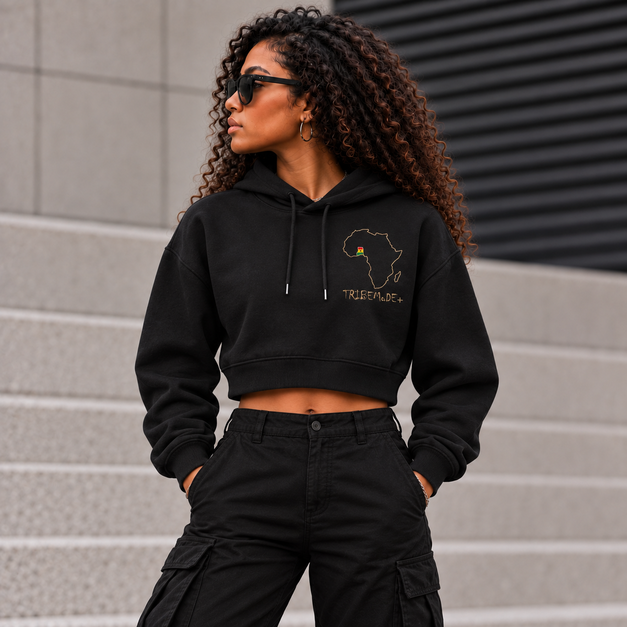 Ghana Cropped Hoodie — Essential