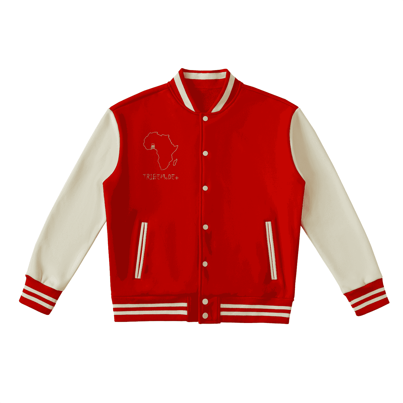 Two-Tone Fleeced Varsity Jacket - Tribemodeplus