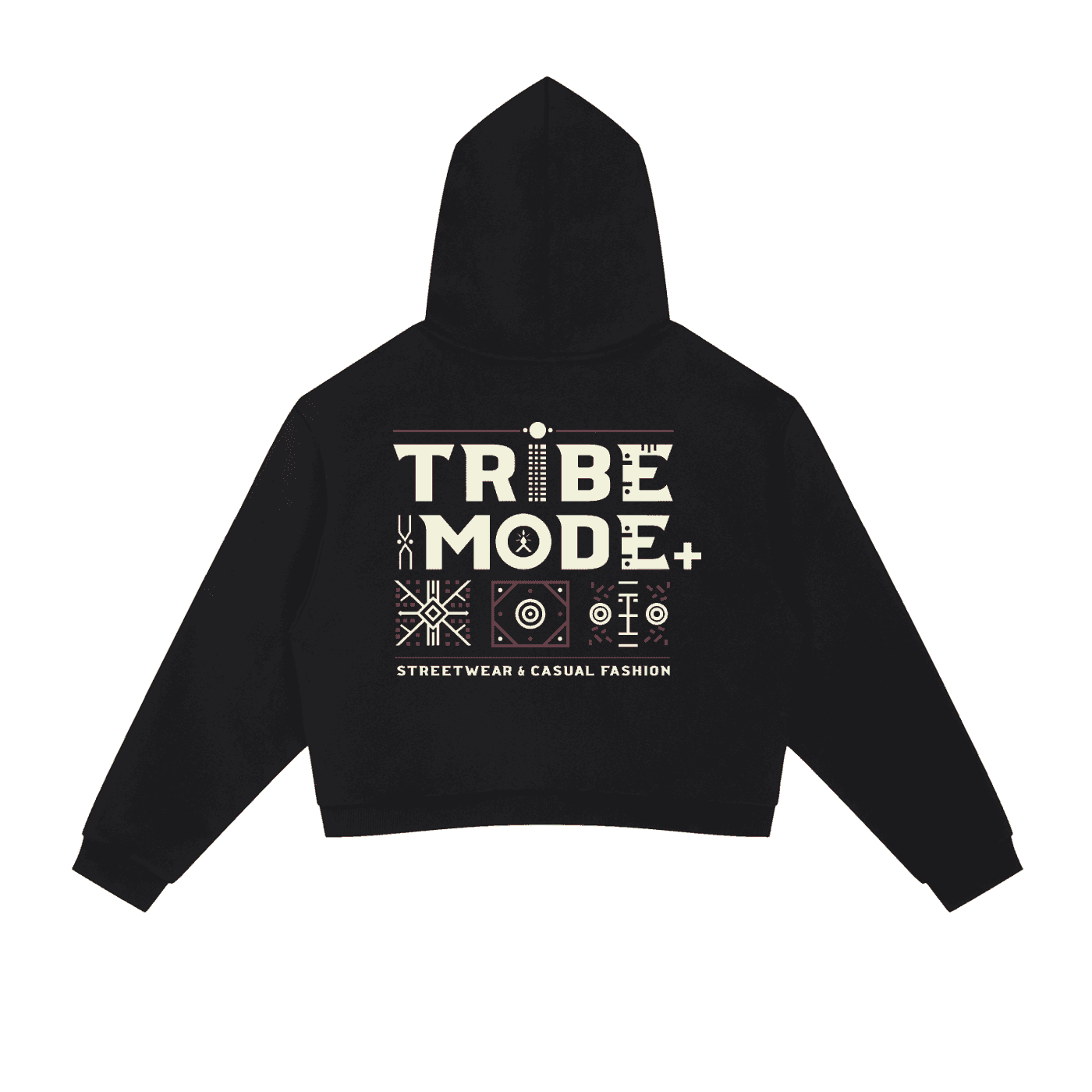 Contrast Side Stripe Cropped Hoodie - Tribemodeplus
