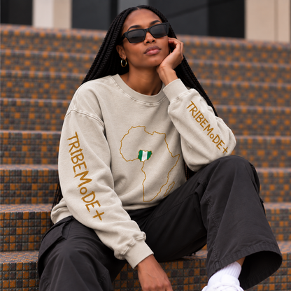 Nigeria Oversized Sweatshirt — Snow Washed