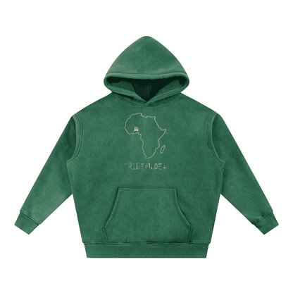 Snow Wash Fleece Oversize Hoodie - Tribemodeplus