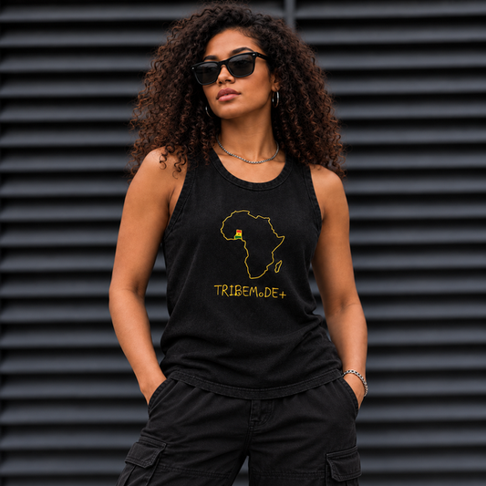 Ghana Tank Top  —  Snow Washed