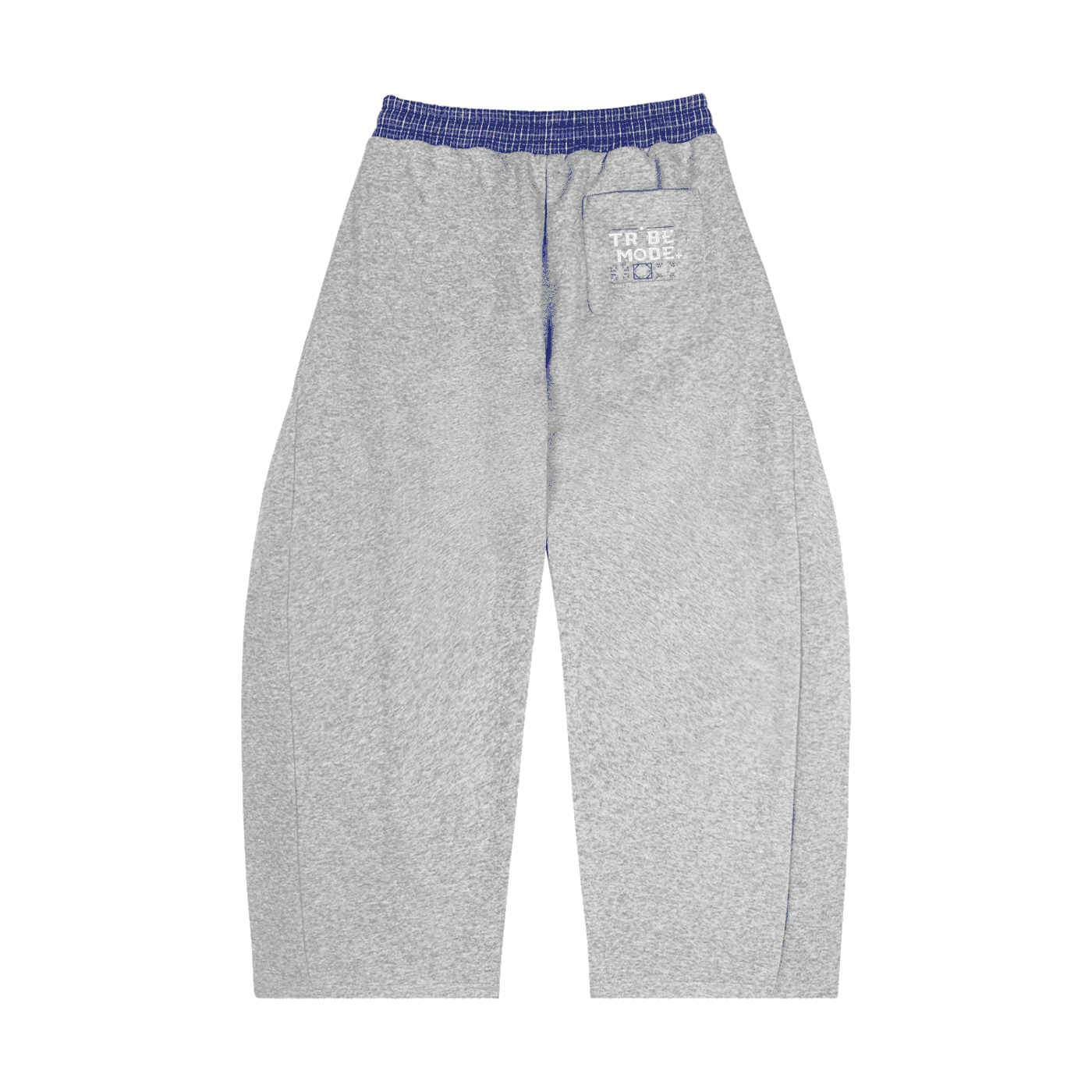 Plaid Waistband Barrel Sweatpants - Tribemodeplus