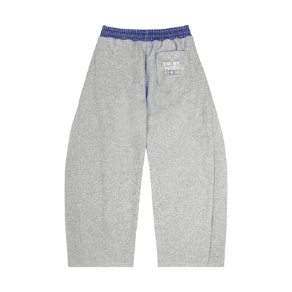 Plaid Waistband Barrel Sweatpants - Tribemodeplus