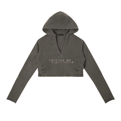 Vintage Washed Raw Edge Hoodie - Tribemodeplus
