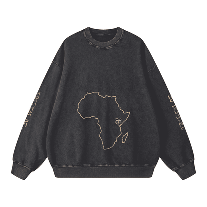 Snow Washed Oversized Sweatshirt - Tribemodeplus