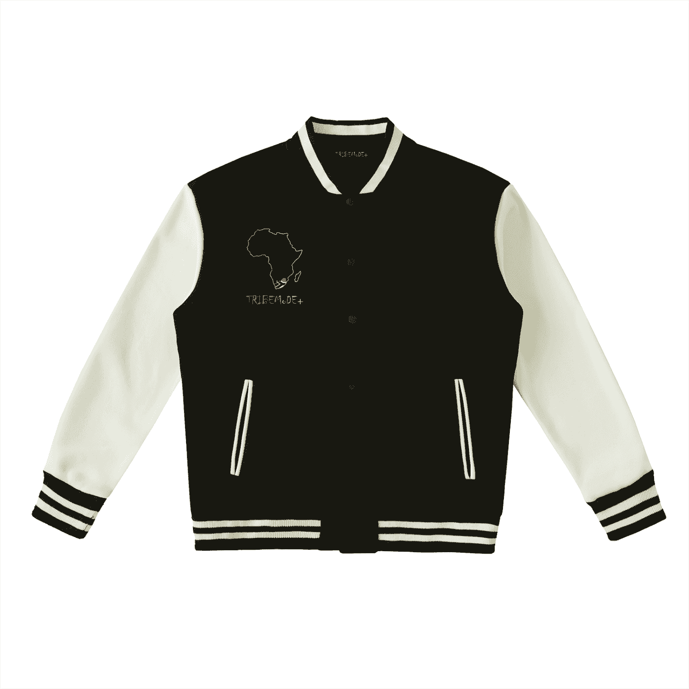 Two-Tone Fleeced Varsity Jacket - Tribemodeplus
