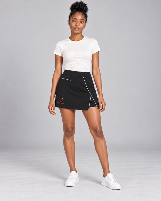 Kenya A-Line Skirt — High-Waist Pocketed