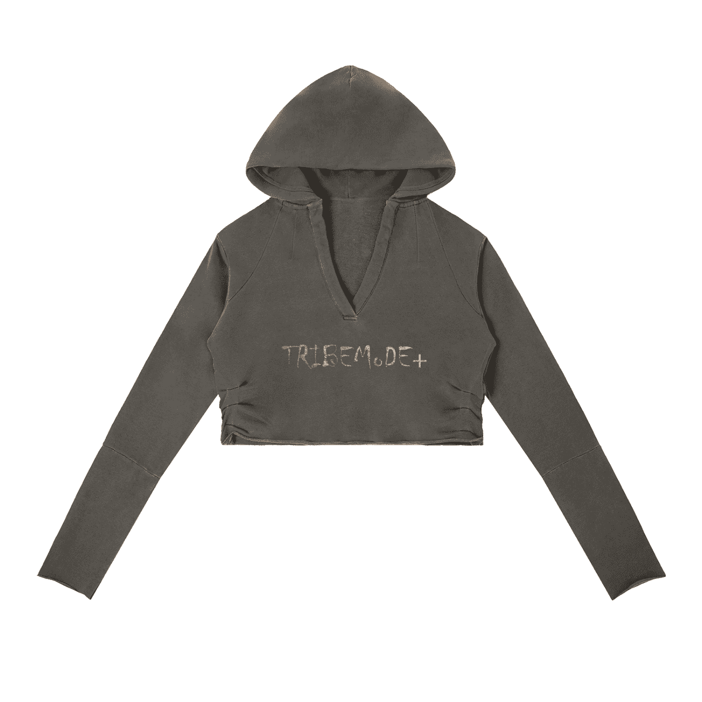 Vintage Washed Raw Edge Hoodie - Tribemodeplus
