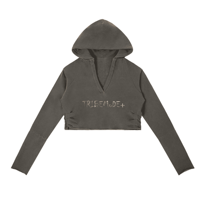 Vintage Washed Raw Edge Hoodie - Tribemodeplus