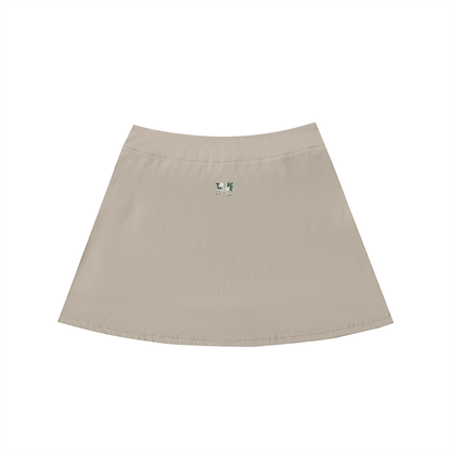 High-Waist Pocketed A-Line Skirt