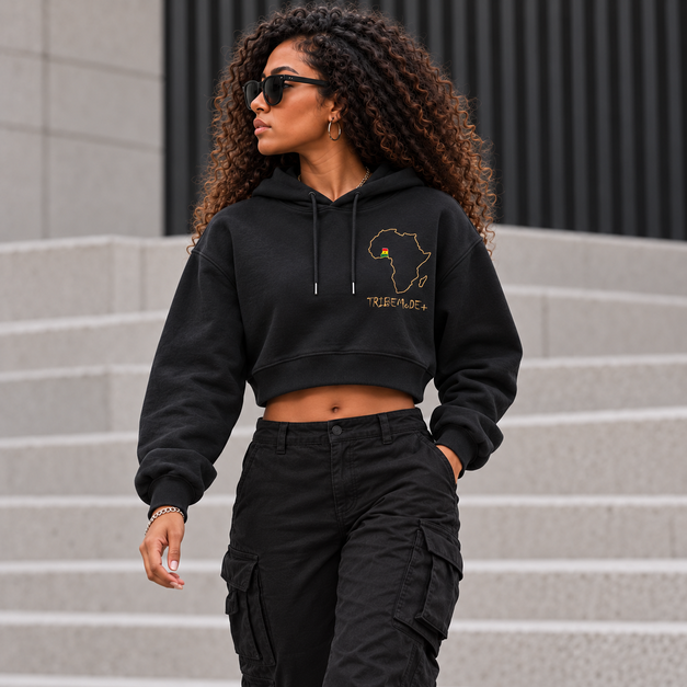 Ghana Cropped Hoodie — Essential