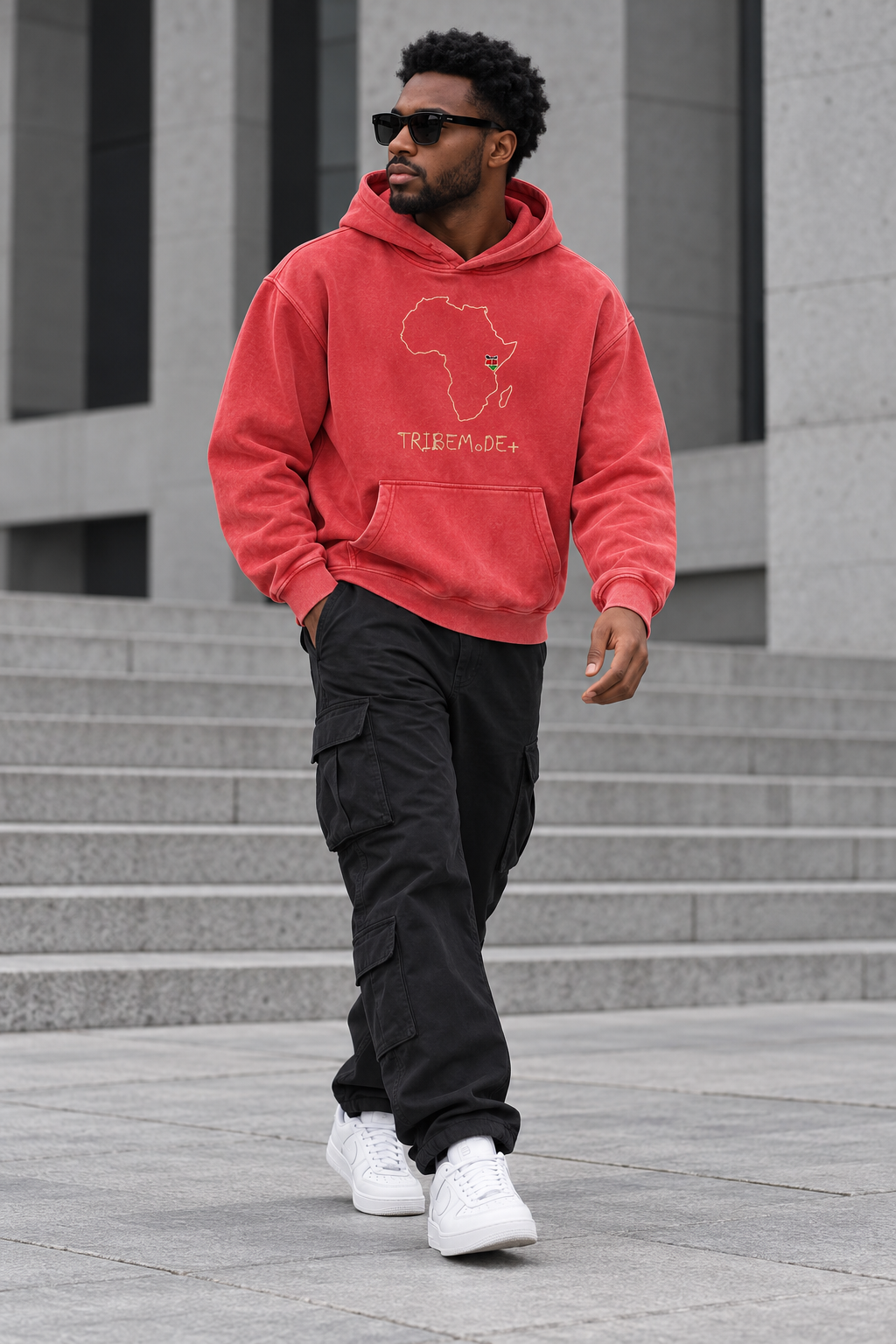 Kenya Oversized Hoodie — Snow Wash Fleece