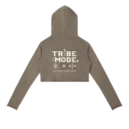 Vintage Washed Raw Edge Hoodie - Tribemodeplus