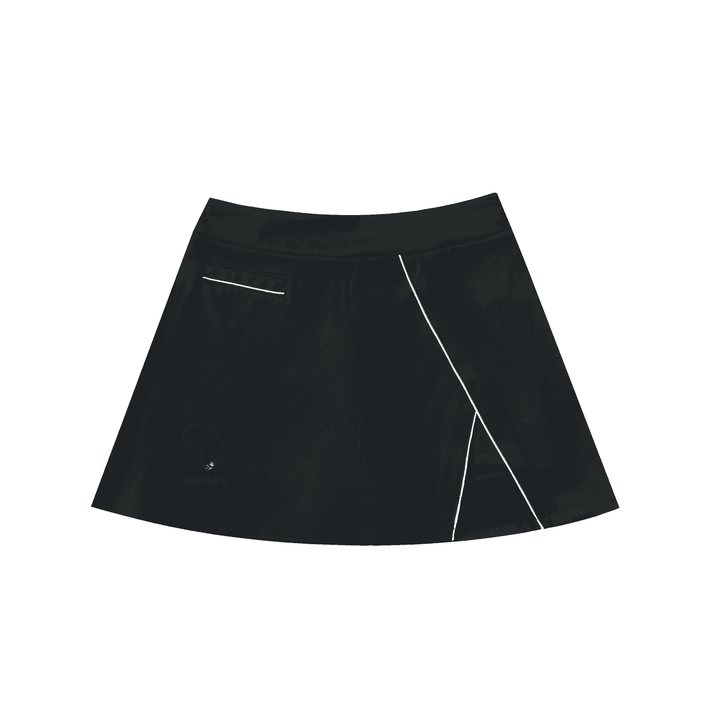High-Waist Pocketed A-Line Skirt - Tribemodeplus