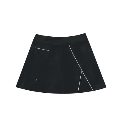 High-Waist Pocketed A-Line Skirt - Tribemodeplus