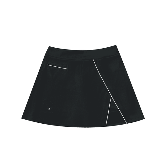 High-Waist Pocketed A-Line Skirt - Tribemodeplus