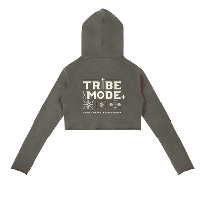 Vintage Washed Raw Edge Hoodie - Tribemodeplus