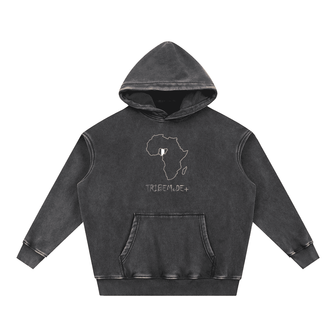 Snow Wash Fleece Oversize Hoodie - Tribemodeplus