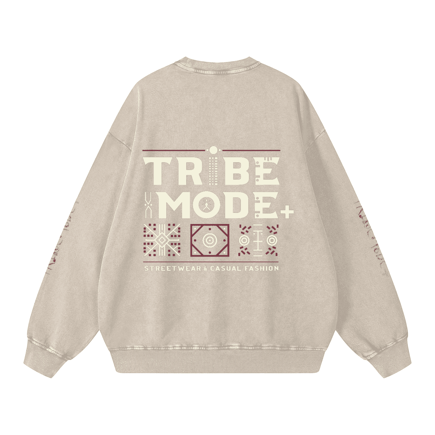 Snow Washed Oversized Sweatshirt - Tribemodeplus