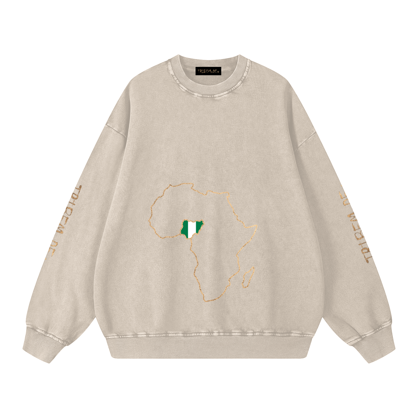 Snow Washed Oversized Sweatshirt - Tribemodeplus