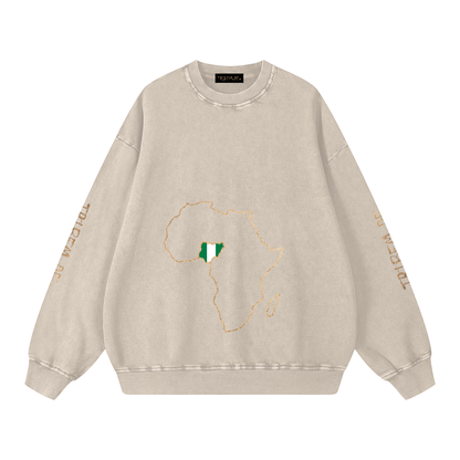 Snow Washed Oversized Sweatshirt - Tribemodeplus