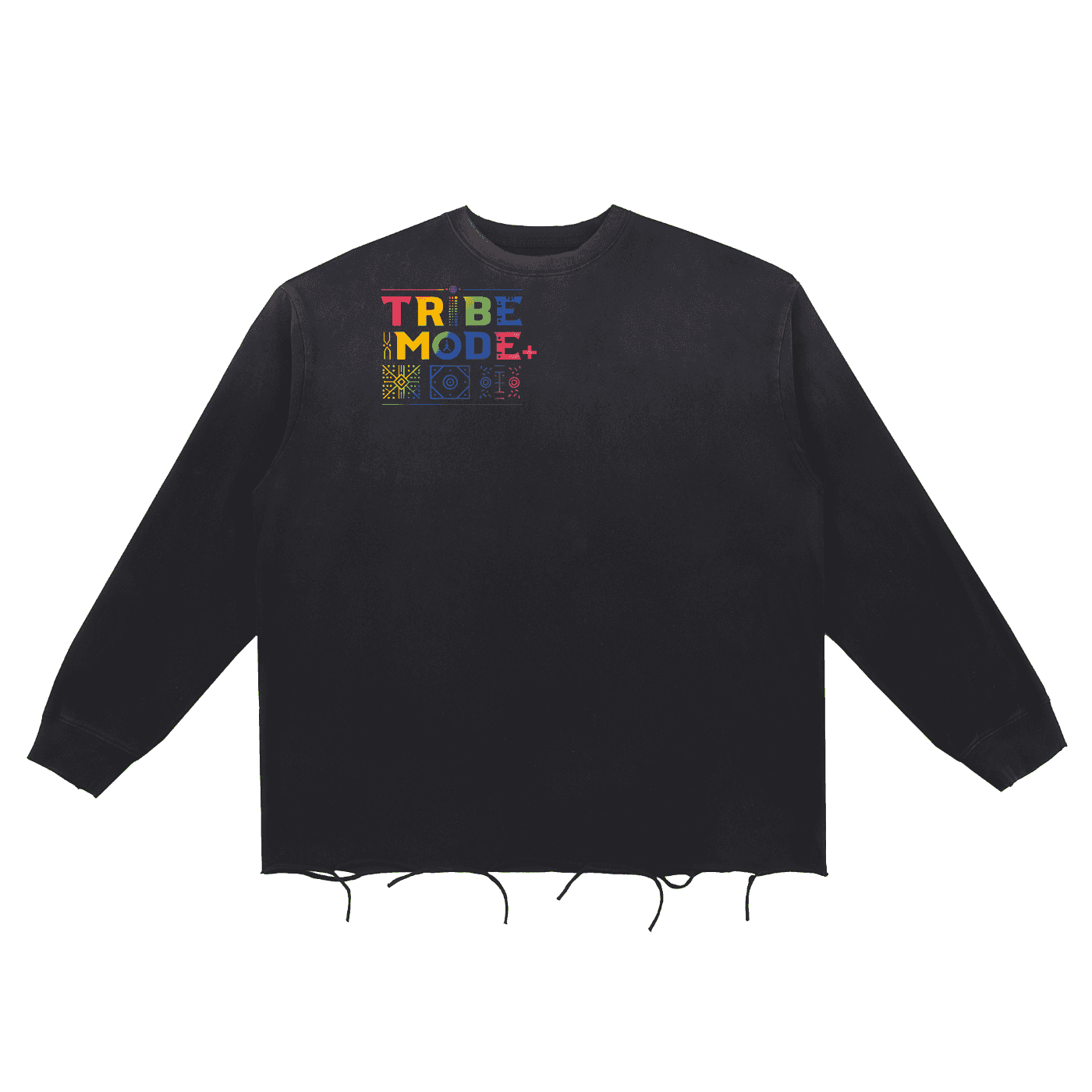 Snow Wash Raw Edge Cotton T-Shirt - Tribemodeplus