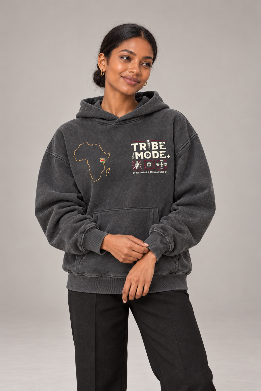 Kenya Fleece Hoodie — Essential Oversized Boxy Fit