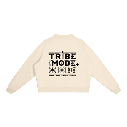 Essential Fleece Mock-Neck Crew Sweatshirt - Tribemodeplus