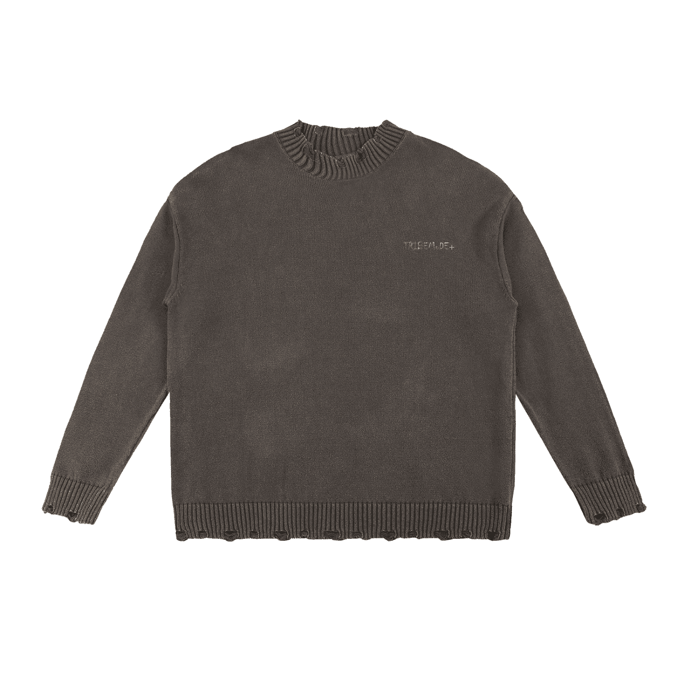 Vintage Washed Hand-Frayed Sweater - Tribemodeplus